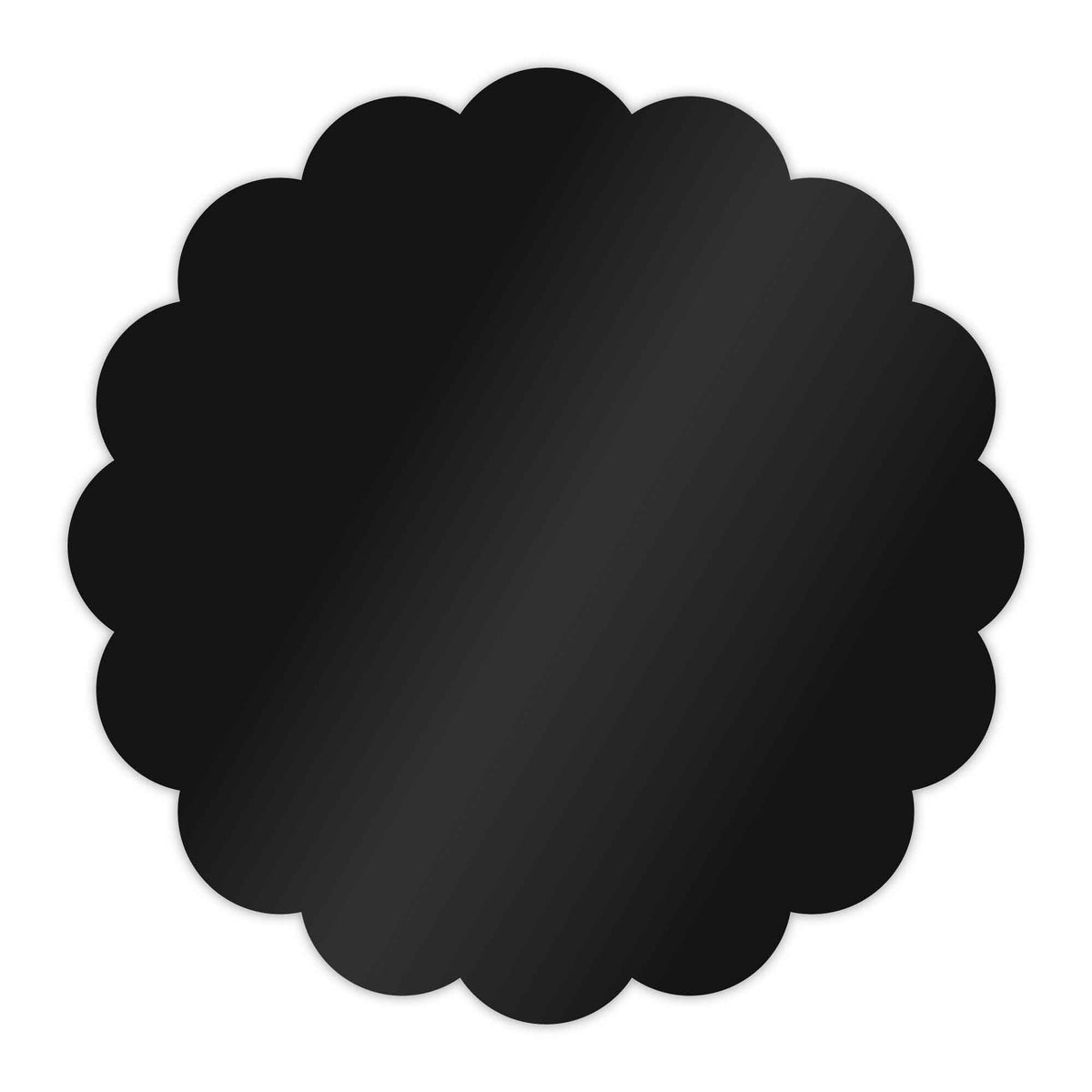 Choctastique Black Scollop Style 2 Ganache Plate - Pack Of 2