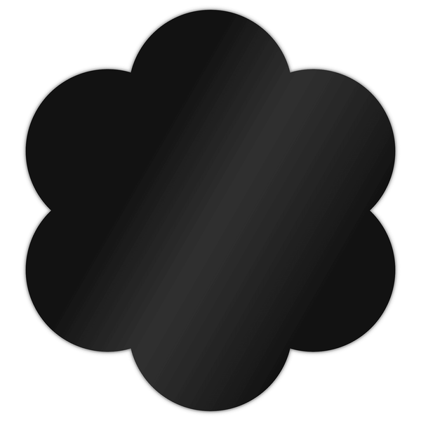 Choctastique Black Scollop Style 1 Ganache Plate - Pack Of 2