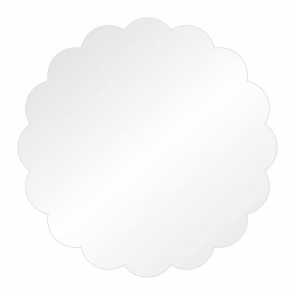 Choctastique White Scollop Style 2 Ganache Plate - Pack Of 2