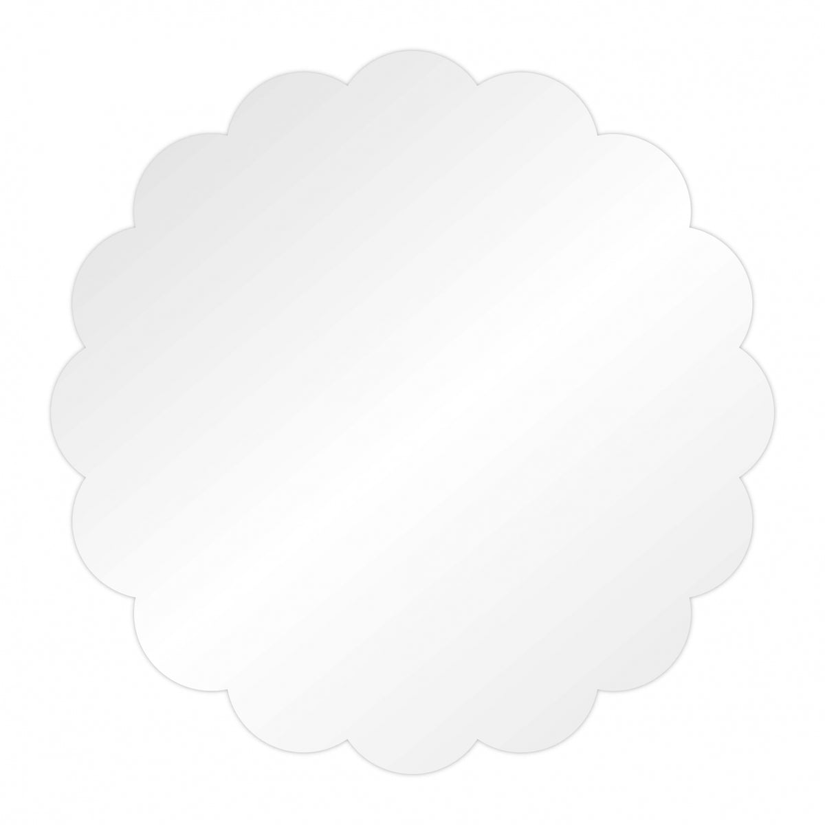 Choctastique White Scollop Style 2 Ganache Plate - Pack Of 2