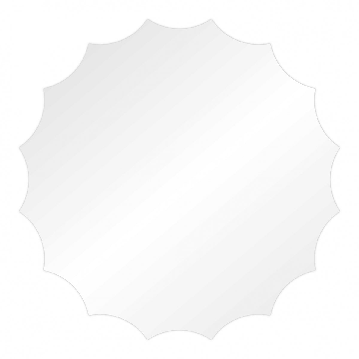 Choctastique White Invert Scollop Ganache Plate - Pack Of 2