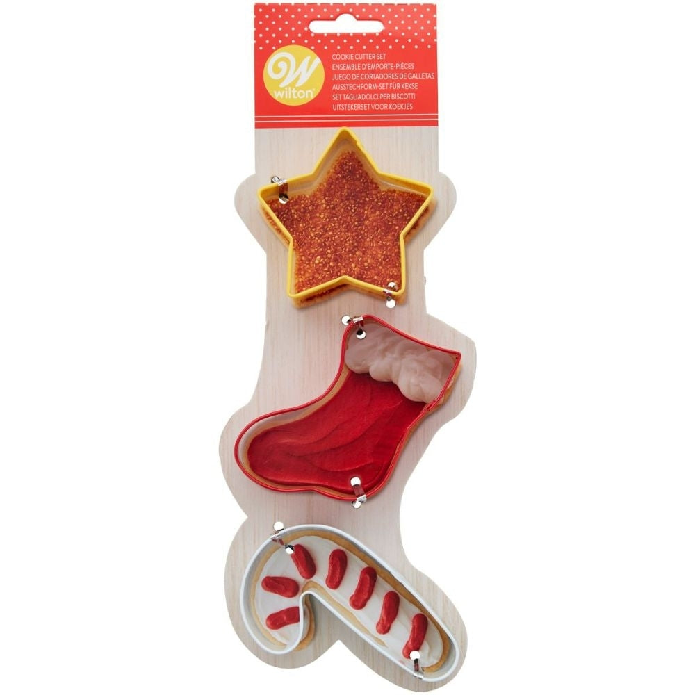Wilton Star, Stocking & Candy Cane Cutter Set