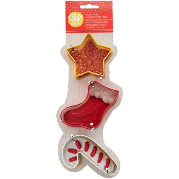 Wilton Star, Stocking & Candy Cane Cutter Set