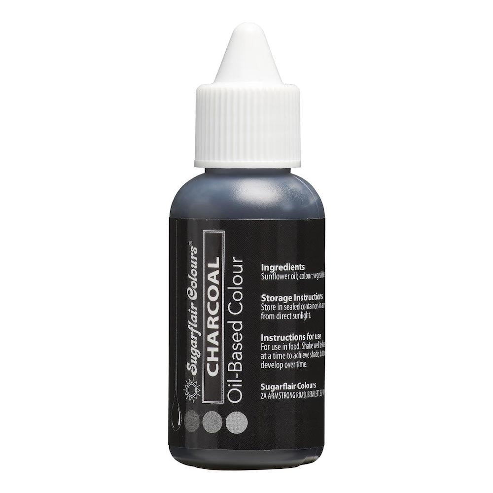 Sugarflair Oil Based Food Colouring 30ml - Charcoal