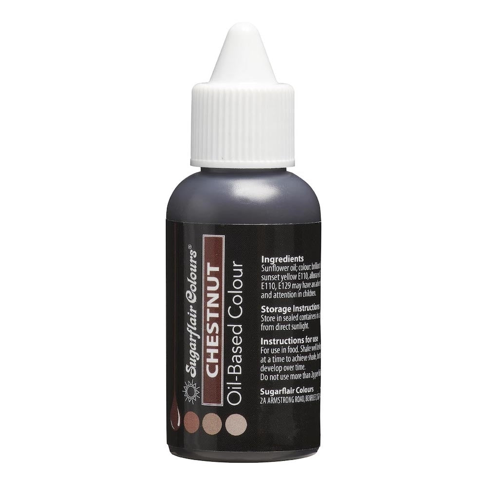 Sugarflair Oil Based Food Colouring 30ml - Chestnut