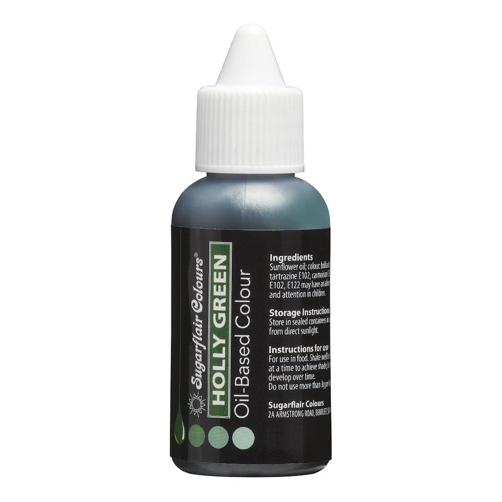 Sugarflair Oil Based Food Colouring 30ml - Holly Green