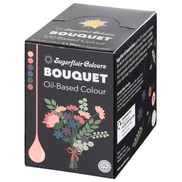 Sugarflair Bouquet - Oil Based Food Colouring 30ml Set Of 6