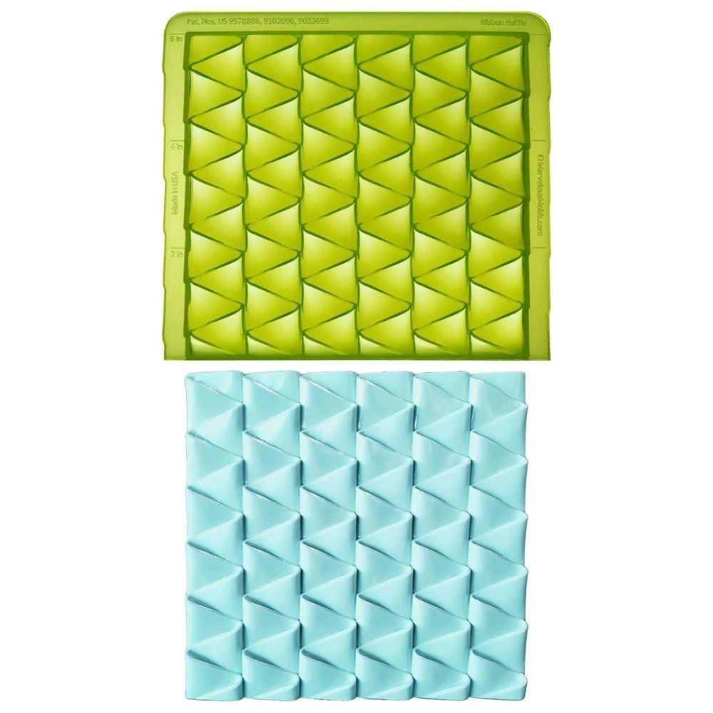 Marvelous Molds Ribbon Ruffle Simpress Mould