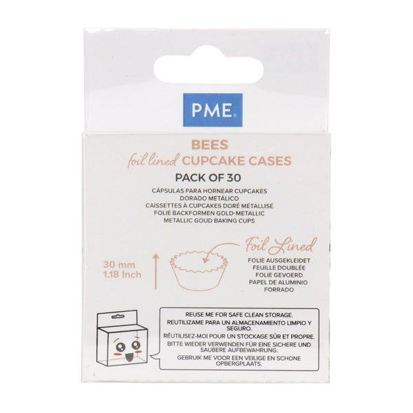 PME Bees Foil Baking Cups Pack Of 30 - PME
