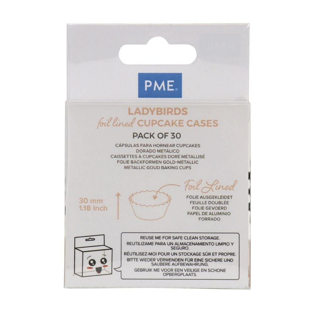 PME Ladybird Foil Baking Cups Pack Of 30 - PME