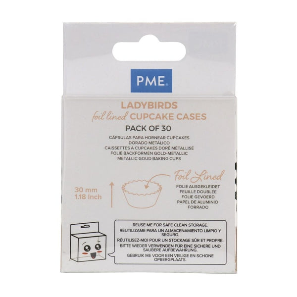 PME Ladybird Foil Baking Cups Pack Of 30 - PME