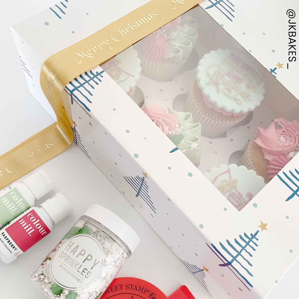 Simply Making Nordic Trees Cupcake Box