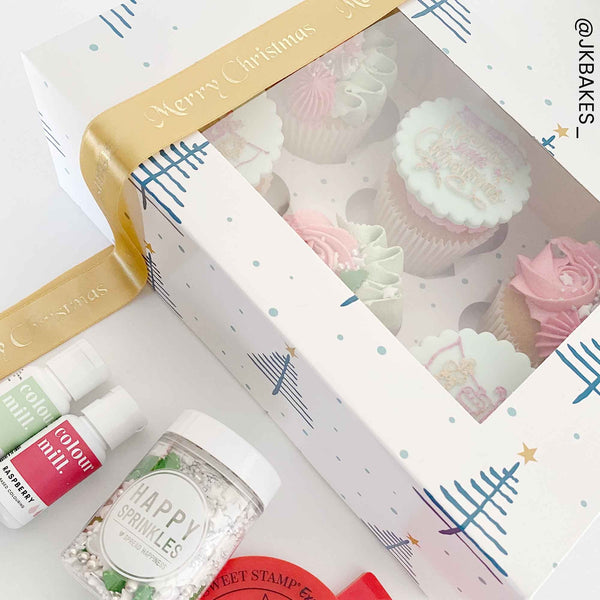 Simply Making Nordic Trees Cupcake Box