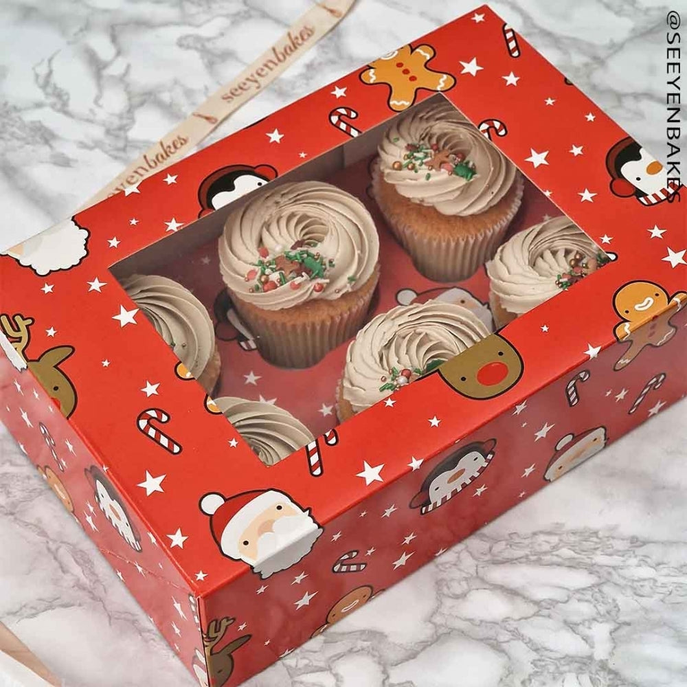 Simply Making Holds 6 Festive Friends Cupcake Box - 2 pack