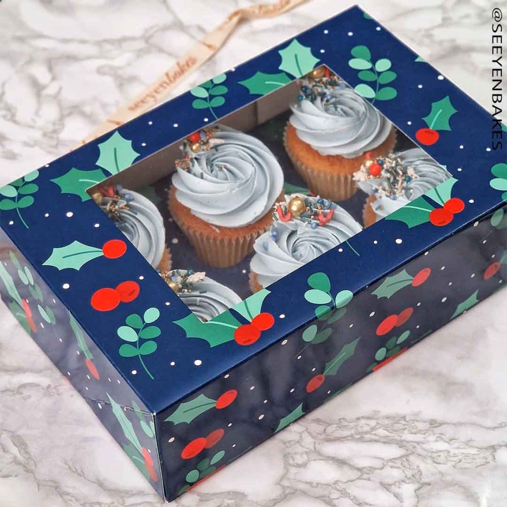 Simply Making Holly & Berries Cupcake Box