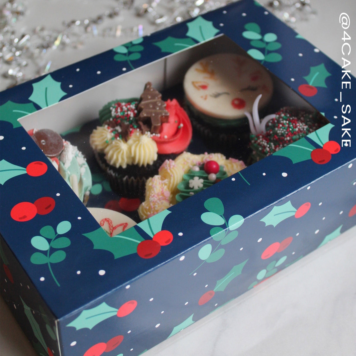 Simply Making Holly & Berries Cupcake Box