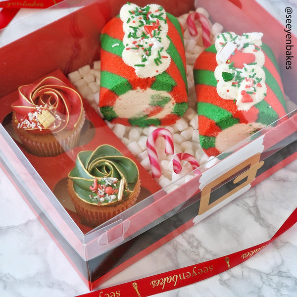 Simply Making Santa Hamper & Cupcake Box - Pack Of 2