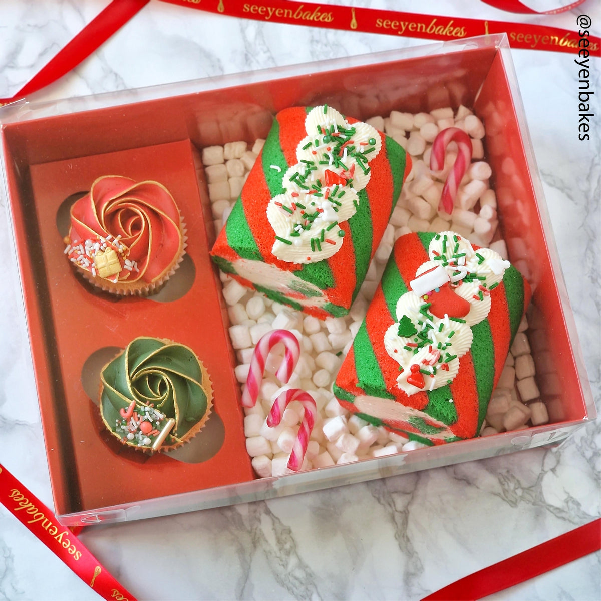 Simply Making Santa Hamper & Cupcake Box - Pack Of 2