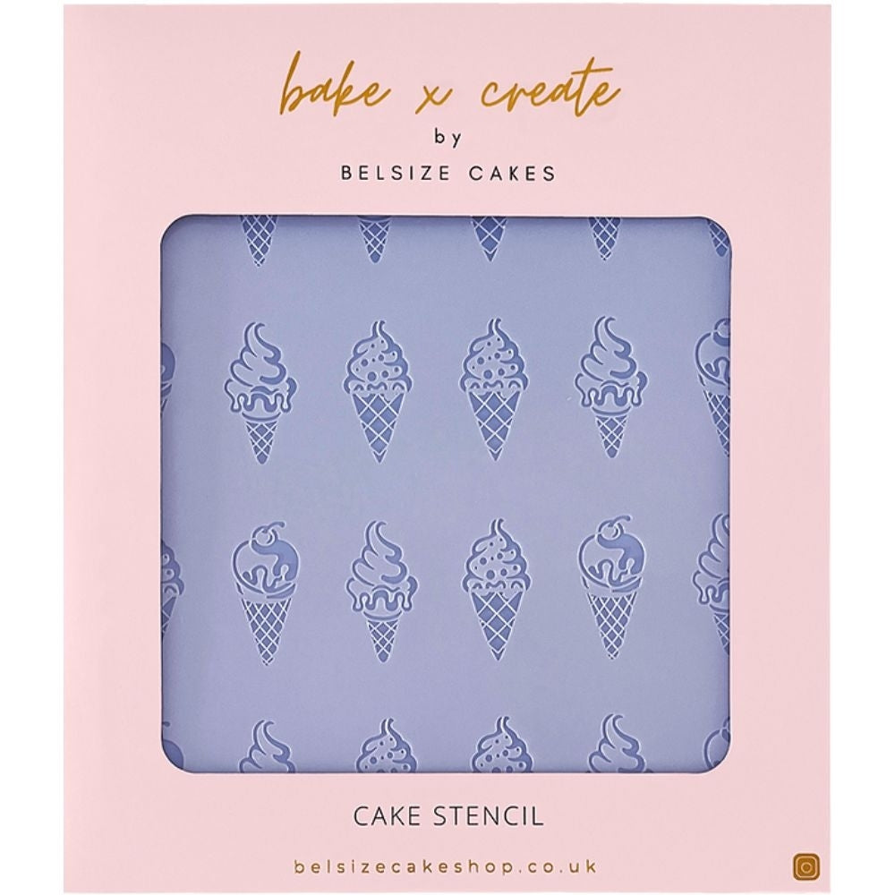 Belsize Cakes Vintage Ice Cream Cake Stencil
