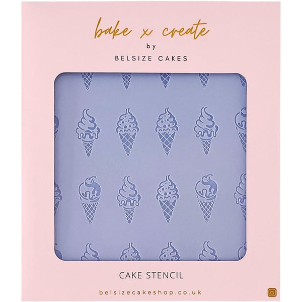 Belsize Cakes Vintage Ice Cream Cake Stencil