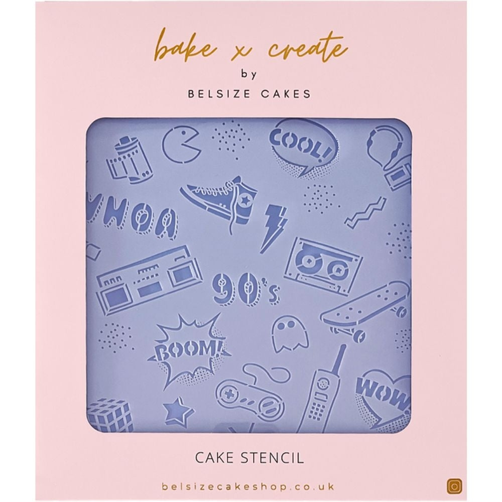 Belsize Cakes 90's Party Cake Stencil