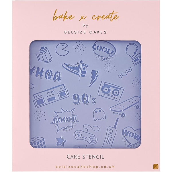 Belsize Cakes 90's Party Cake Stencil