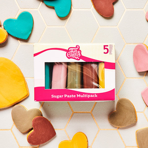 FunCakes EXPIRED - FunCakes Sugar Paste Multipack Earth Colours 5 x 100g [AUG 2025]