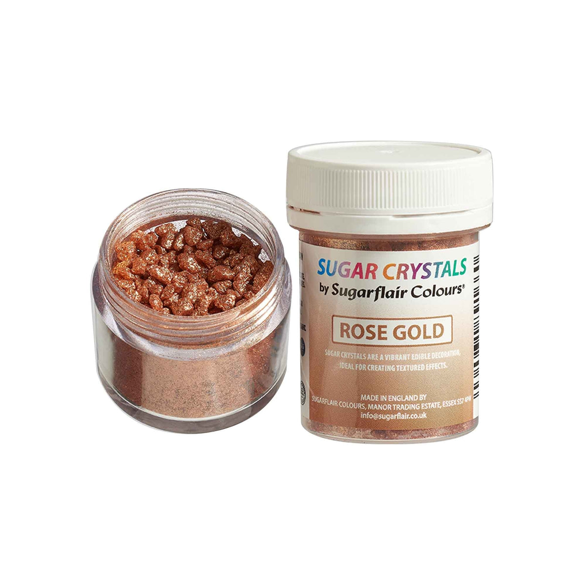 Sugarflair Sugar Crystals 40g - Rose Gold