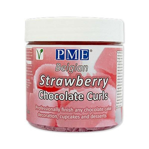 PME Strawberry - Belgian Chocolate Curls 85g