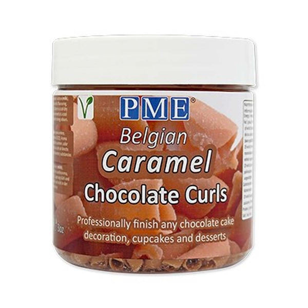 PME Caramel - Belgian Chocolate Curls 85g