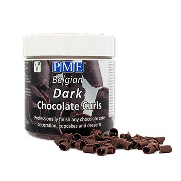 PME Dark - Belgian Chocolate Curls 85g