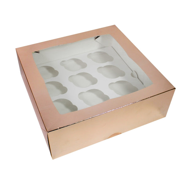 Simply Making Rose Gold Luxury Cupcake Box With Window - 4" Deep