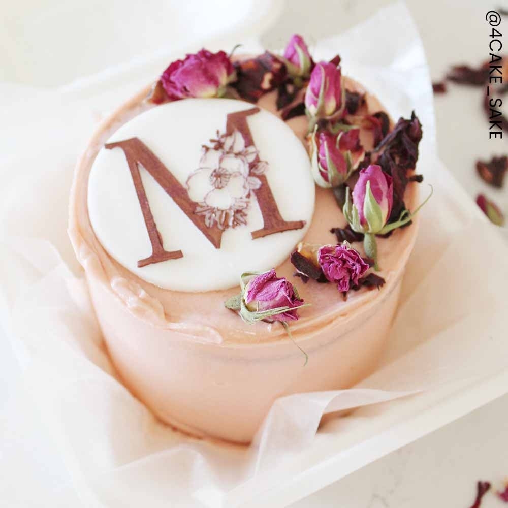 Sweet Stamp Monogram Floral Letters - OUTboss Texture Tile