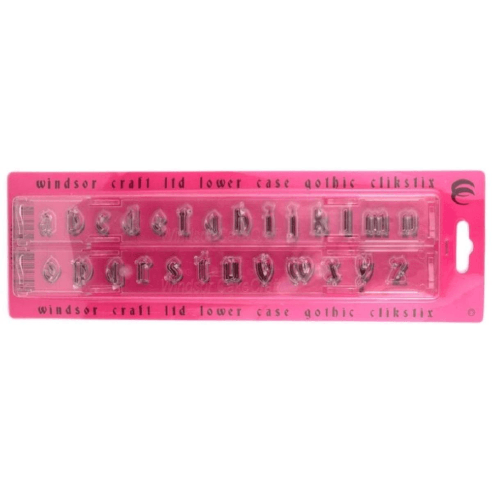 Clikstix Gothic Lower Case Alphabet Icing Cutter & Ejector Set