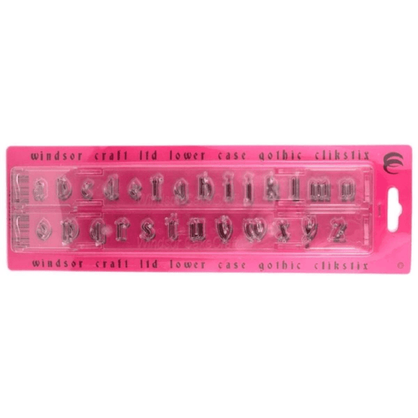 Clikstix Gothic Lower Case Alphabet Icing Cutter & Ejector Set