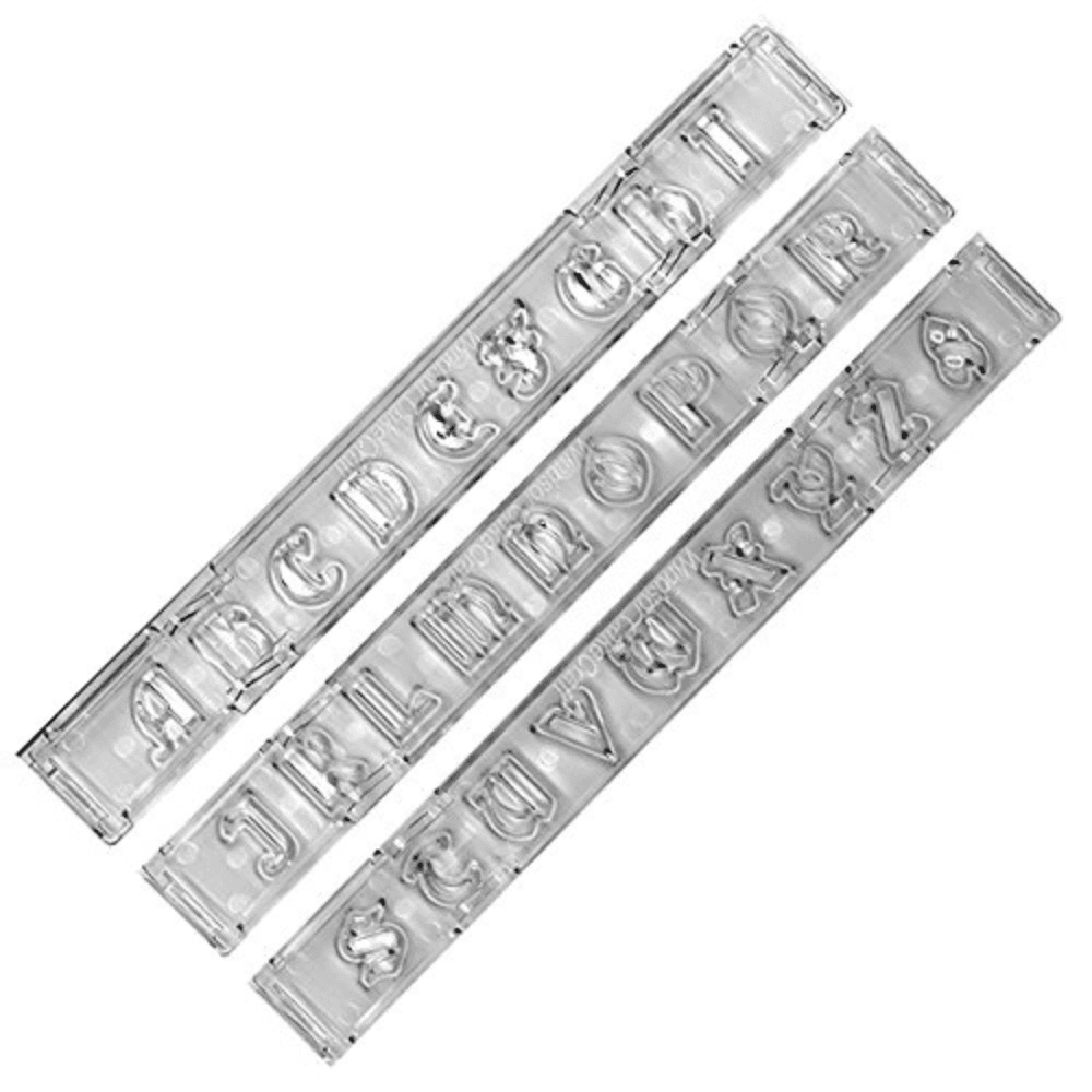 Unknown/Discontinued Gothic Upper Case Alphabet Icing Cutter & Ejector Set