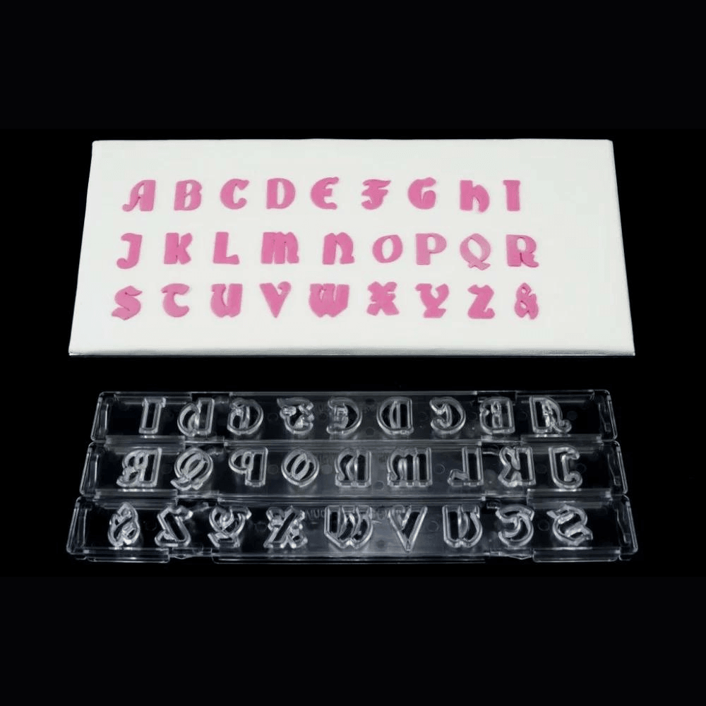 Unknown/Discontinued Gothic Upper Case Alphabet Icing Cutter & Ejector Set