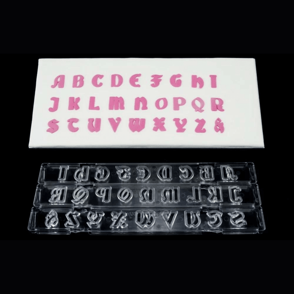 Unknown/Discontinued Gothic Upper Case Alphabet Icing Cutter & Ejector Set