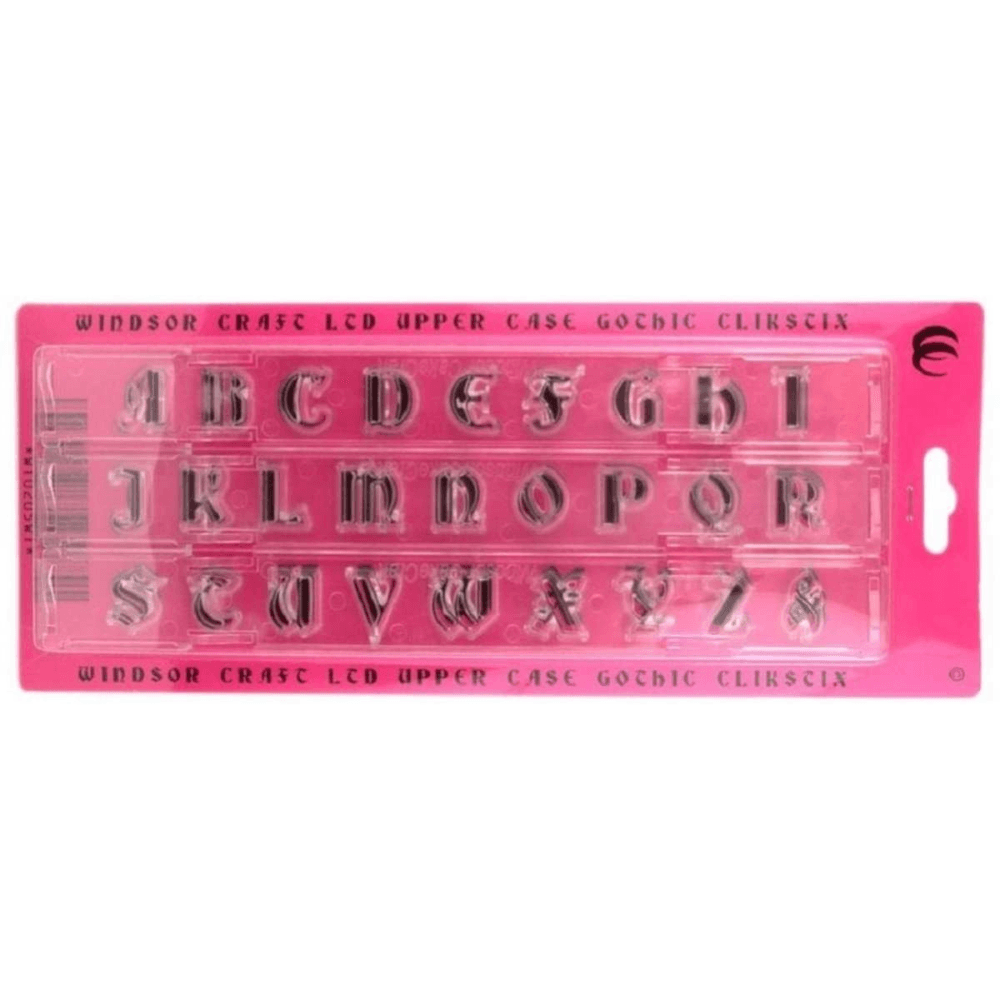 Unknown/Discontinued Gothic Upper Case Alphabet Icing Cutter & Ejector Set