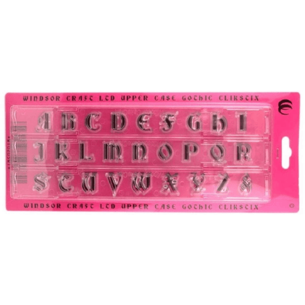 Unknown/Discontinued Gothic Upper Case Alphabet Icing Cutter & Ejector Set