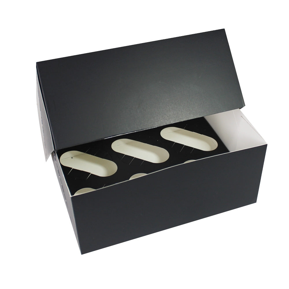 Simply Making Black Luxury Cupcake Box With Window - 4" Deep