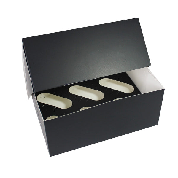Simply Making Black Luxury Cupcake Box With Window - 4" Deep