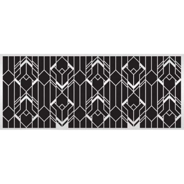Evil Cake Genius Art Deco Geometric Cake Stencil