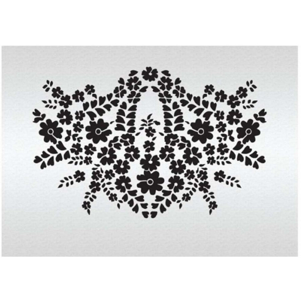 Evil Cake Genius Bodice Lace Cropped Cake Stencil