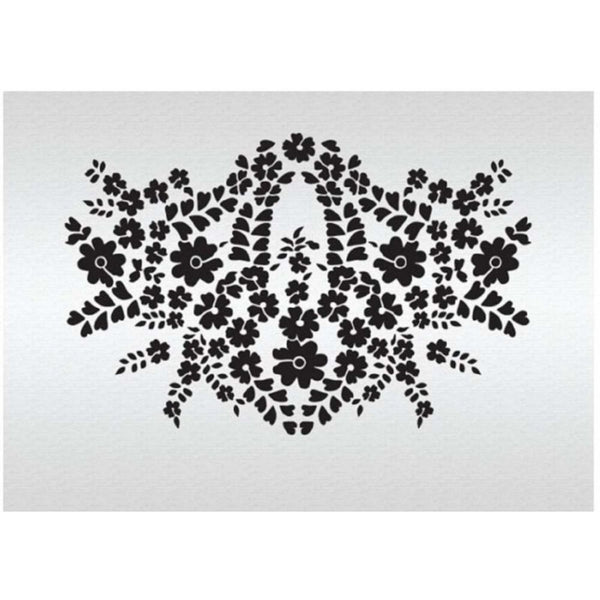 Evil Cake Genius Bodice Lace Cropped Cake Stencil