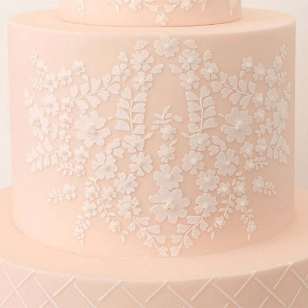 Evil Cake Genius Bodice Lace Cropped Cake Stencil