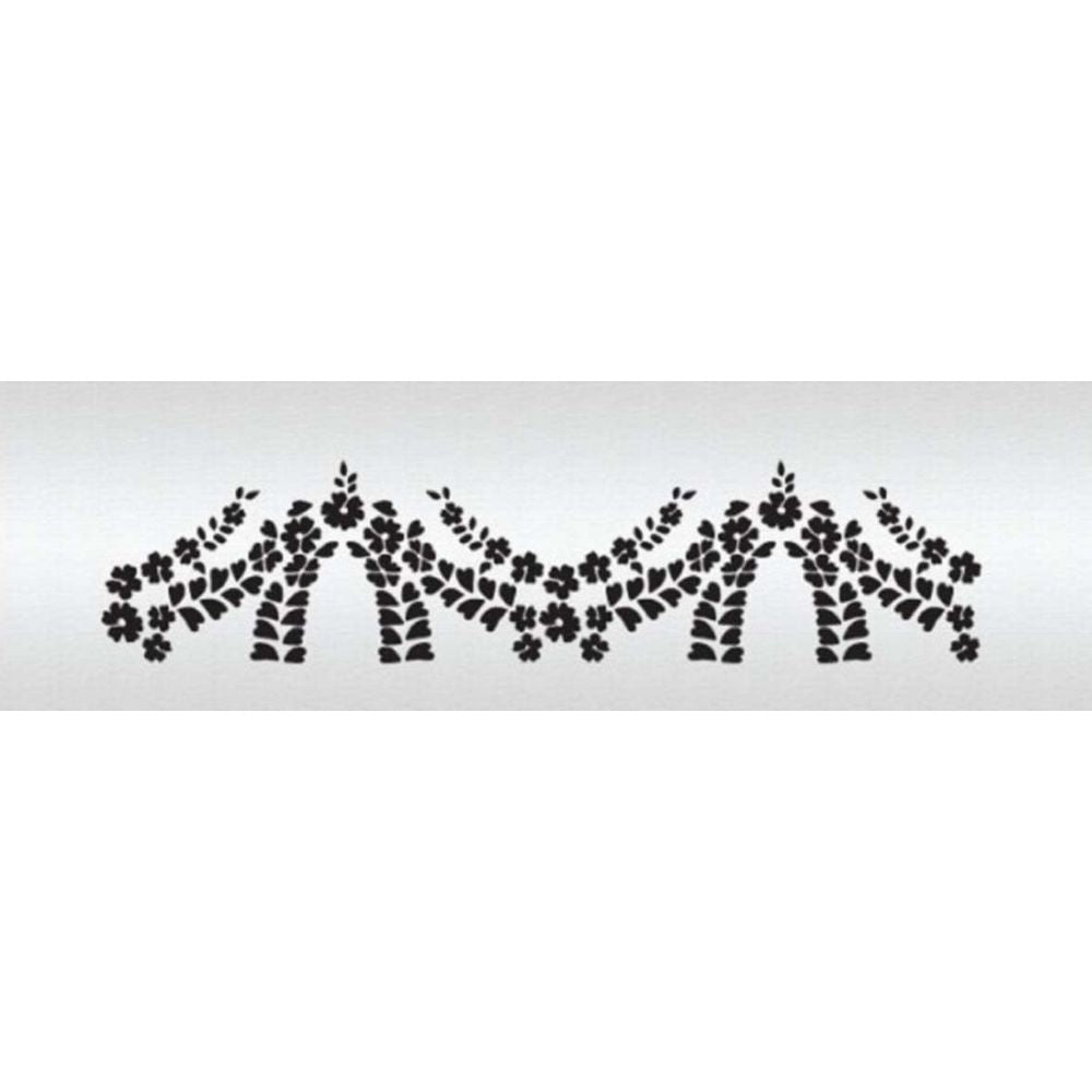 Evil Cake Genius Garden Lace Garland Cake Stencil