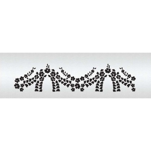 Evil Cake Genius Garden Lace Garland Cake Stencil
