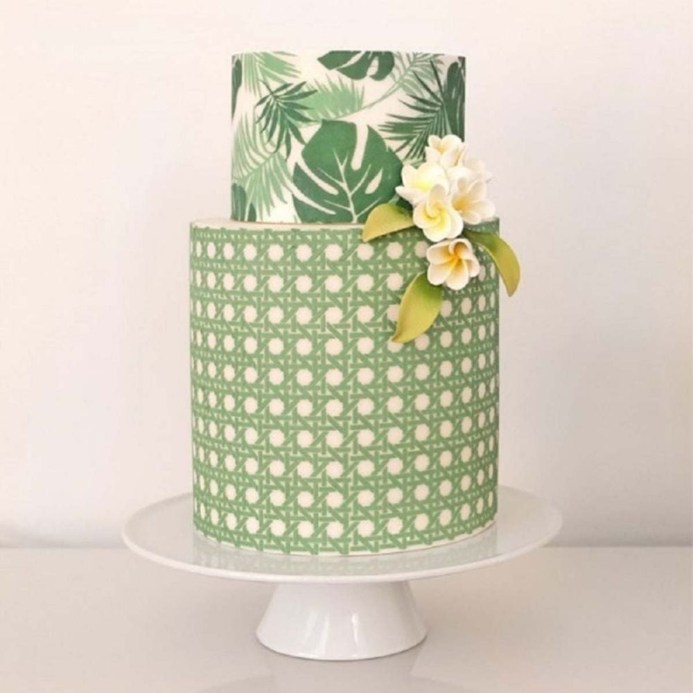 Evil Cake Genius Wicker Caning Double Barrel Cake Stencil