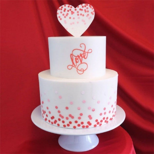 Evil Cake Genius Dissipating Small Dots Shortened Cake Stencil